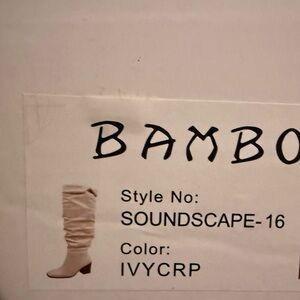 NEW! BAMBOO Soundscape-16 Knee-High Boots in Ivory